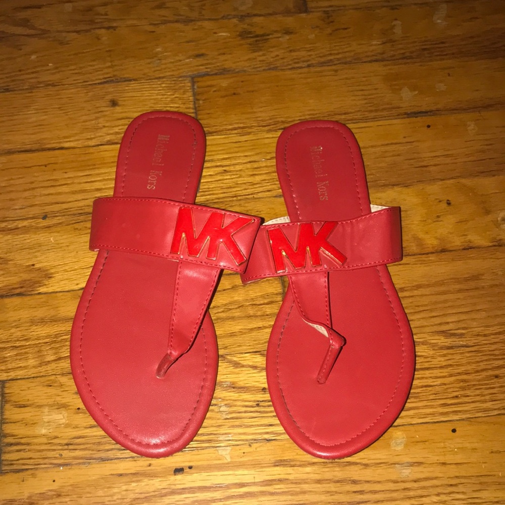 Red Michael Kors sandals Size 6